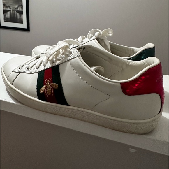 WOMEN'S GUCCI ACE SNEAKER WITH BEE - Picture 6 of 8